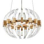 Люстра круглая с прозрачными элементами в форме полумесяца Crystal Crescent варинант исполнения - 2 | Loft Concept в Новосибирске