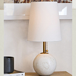 Настольная лампа на круглом основании из натурального камня Bartolomeo варинант исполнения - 4 | Loft Concept в Новосибирске