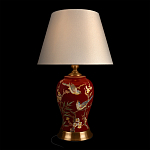 Настольная лампа бордовая с изображением птиц Slip Away варинант исполнения - 2 | Loft Concept в Новосибирске