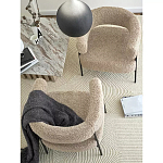 Кресло полукруглое мягкое с буклированной обивкой Armchair with Boucle Upholstery варинант исполнения - 8 | Loft Concept в Новосибирске