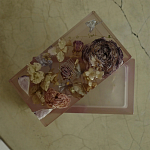 Шкатулка из эпоксидной смолы с цветами розовая Epoxy Resin Rectangular Box Pink варинант исполнения - 2 | Loft Concept в Новосибирске
