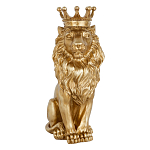 Статуэтка лев с детализированной гривой и изящной короной Lion Crown  варинант исполнения - 1 | Loft Concept в Новосибирске