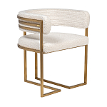 Стул букле бежевый с каркасом цвета матовое золото Tactility варинант исполнения - 2 | Loft Concept в Новосибирске