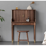 Табурет деревянный на золотистых ножках Moon Walnut Furniture варинант исполнения - 2 | Loft Concept в Новосибирске