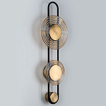Бра со стеклянными плафонами в форме дисков Savio Brown Glass Disc Light варинант исполнения - 4 | Loft Concept в Новосибирске