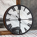 Часы настенные зеркальные с чёрным металлическим циферблатом Mirror Tower Clock варинант исполнения - 5 | Loft Concept в Новосибирске