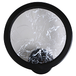 Светодиодное бра круглой формы с металлической рамой черного цвета Marble Glow варинант исполнения - 2 | Loft Concept в Новосибирске