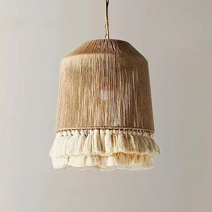 Люстра круглая плетеная с кисточками Small Solar Glow