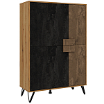 Шкаф двухдверный с 2-мя отделами с полками Stone Effect варинант исполнения - 2 | Loft Concept в Новосибирске