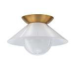 Потолочный светильник в форме конуса с белым шарообразным плафоном Quintiesse варинант исполнения - 4 | Loft Concept в Новосибирске