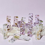 Подставка для телефона из эпоксидной смолы с цветами розовая Epoxy Flowers Phone Stand Pink варинант исполнения - 5 | Loft Concept в Новосибирске