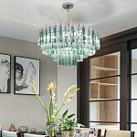 Дизайнерская люстра AQUA Blue Lagoon бирюзовое стекло несколько ярусов варинант исполнения - 5 | Loft Concept в Новосибирске