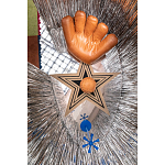 Дизайнерский ковер в виде звезды Poltronova Tappeto Stella Grey Navy Blue Rug варинант исполнения - 3 | Loft Concept в Новосибирске