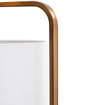 Торшер с белым тканевым абажуром на мраморном основании Cconcise варинант исполнения - 1 | Loft Concept в Новосибирске