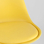 Стул с основой из пластика и мягким сиденьем Arvika Yellow варинант исполнения - 8 | Loft Concept в Новосибирске