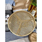 Столик приставной золотистый с орнаментом на столешнице Tanzania варинант исполнения - 8 | Loft Concept в Новосибирске