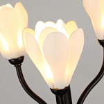 Настольная лампа с ветвями и белыми фарфоровыми цветами Floralis варинант исполнения - 5 | Loft Concept в Новосибирске