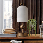 Настольная лампа в виде фонаря с белым фактурным абажуром Echoes of Light варинант исполнения - 3 | Loft Concept в Новосибирске