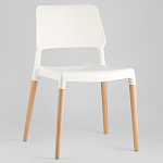 Пластиковый стул на ножках из массива бука Ferret White 4 шт варинант исполнения - 2 | Loft Concept в Новосибирске