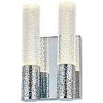 Бра с двумя плафонами Dew Drops Tube Duo Chrome Wall Lamp варинант исполнения - 1 | Loft Concept в Новосибирске