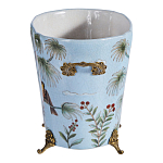 Кашпо из голубого фарфора с бронзовыми элементами Blue Garden варинант исполнения - 2 | Loft Concept в Новосибирске