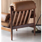 Кресло с деревянным каркасом и обивкой из натуральной кожи Medieval Furniture варинант исполнения - 2 | Loft Concept в Новосибирске