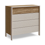 Комод 4 ящика с подсветкой на рельефном фасаде Warm Industrial варинант исполнения - 6 | Loft Concept в Новосибирске