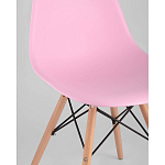 Пластиковый стул на ножках из массива бука Eames Pink варинант исполнения - 2 | Loft Concept в Новосибирске