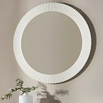 Зеркало в круглой фактурной раме Mirror Modern Texture белое варинант исполнения - 3 | Loft Concept в Новосибирске