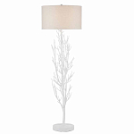 Торшер белый с цилиндрическим абажуром и каркасом в виде дерева Branched Tree варинант исполнения - 1 | Loft Concept в Новосибирске