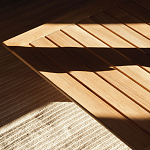 Дизайнерский кофейный стол из дерева с керамической столешницей уличный SWAY Coffee Table варинант исполнения - 10 | Loft Concept в Новосибирске