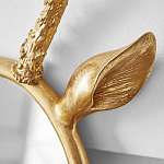 Овальное зеркало с декором оленьи рога Golden Deer Mirror варинант исполнения - 2 | Loft Concept в Новосибирске