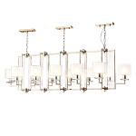 Люстра прямоугольной формы с 12-ю цилиндрическими плафонами из стекла Laurent варинант исполнения - 2 | Loft Concept в Новосибирске