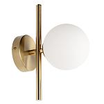 Бра с золотым основанием и белым плафоном в форме шара Bubble варинант исполнения - 1 | Loft Concept в Новосибирске