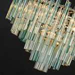 Дизайнерская люстра AQUA Blue Lagoon бирюзовое стекло несколько ярусов варинант исполнения - 2 | Loft Concept в Новосибирске