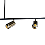 Люстра линейная с 5-ю цилиндрическими плафонами цвета латунь TRIBES CHANDELIER варинант исполнения - 4 | Loft Concept в Новосибирске