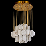 Люстра с овальными подвесками из натурального камня Spatial Composition варинант исполнения - 3 | Loft Concept в Новосибирске