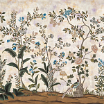 Обои ручная роспись Siam White Metal варинант исполнения - 2 | Loft Concept в Новосибирске