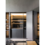 Кухонный гарнитур из дерева и камня с раздвижными дверцами OPERATING COLUMN 2.0 Dada Engenereed Kitchen варинант исполнения - 6 | Loft Concept в Новосибирске