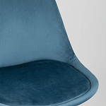 Стул с мягким велюровым сиденьем Arvika Blue варинант исполнения - 7 | Loft Concept в Новосибирске