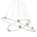 Люстра подвесная с двумя пересекающимися белыми светодиоидными кольцами Luke Lampco Tracer Lamp варинант исполнения - 1 | Loft Concept в Новосибирске