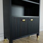 Книжный Стеллаж Elsa Dreams Black с задней стенкой варинант исполнения - 2 | Loft Concept в Новосибирске