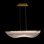 Люстра линейная с прозрачным волнообразным плафоном Wave Line варинант исполнения - 3 | Loft Concept в Новосибирске