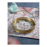 Блюдо фарфоровое с бронзовой ручкой Paradise Dish with Handle варинант исполнения - 3 | Loft Concept в Новосибирске