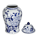 Ваза с крышкой и синим цветочным узором Blue & White Ornament  варинант исполнения - 2 | Loft Concept в Новосибирске