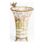 Ваза из фарфора с бронзовой стрекозой  Paradise Dragonfly варинант исполнения - 3 | Loft Concept в Новосибирске