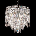 Люстра круглая с хрустальными подвесками на серебряном каркасе Roul Crystal Light варинант исполнения - 9 | Loft Concept в Новосибирске