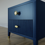 Тумба прикроватная с двумя ящиками Elsa Dreams Blue варинант исполнения - 3 | Loft Concept в Новосибирске