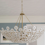 Люстра декорированная цветами из стекла Lightness of Flowers варинант исполнения - 4 | Loft Concept в Новосибирске