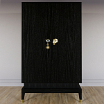 Платяной шкаф Elsa Dreams Black с 2-мя фасадами варинант исполнения - 4 | Loft Concept в Новосибирске